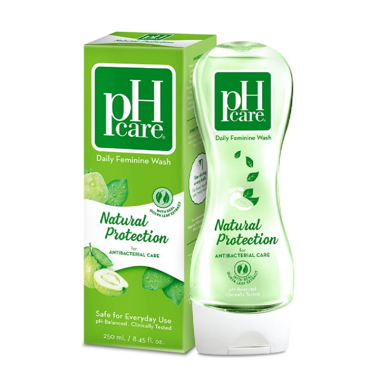 PH CARE Feminine Wash Natural Protection bottle label close-up