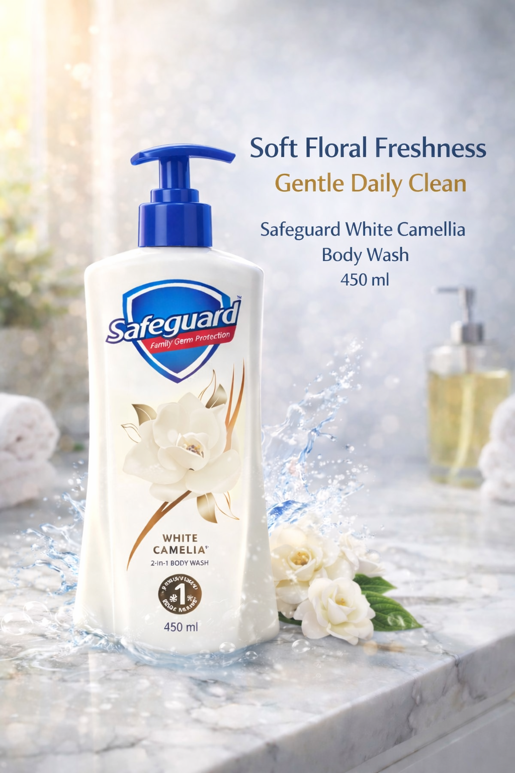 Safeguard Bodywash White Camellia 450 ml