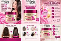 Cream Silk Repair Booster Treatment Amino-Keratin Rebond Straight – 500 mL