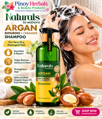 Naturals by Watsons Argan Repairing + Ceramide Shampoo 490 mL