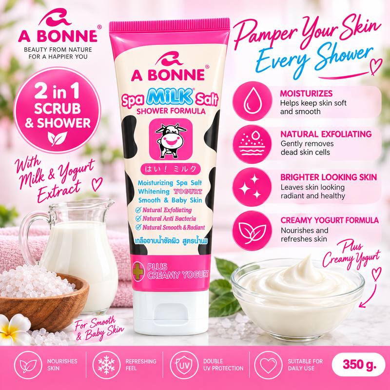 A Bonne’ Spa Milk Salt Plus Creamy Yogurt Body Scrub – 350 g