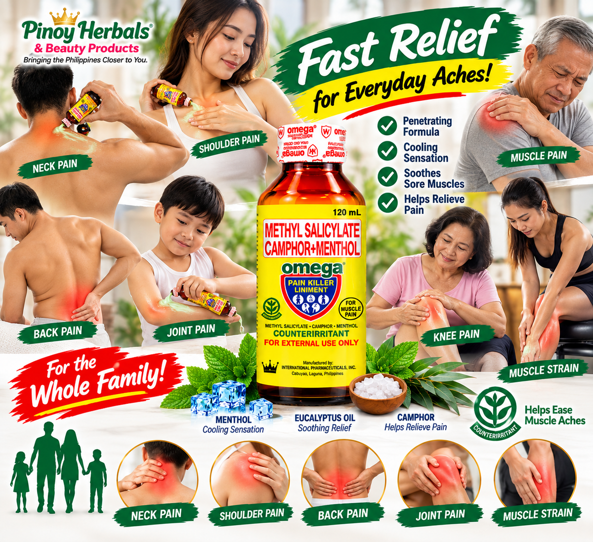 OMEGA Pain Killer Topical Liniment 120 mL