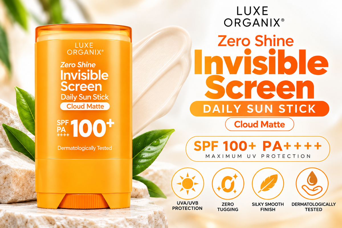 Luxe Organix Zero Shine Invisible Screen Daily Sun Stick Cloud Matte SPF 100+ PA++++