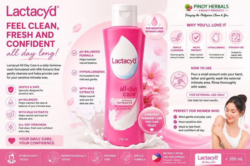 Lactacyd All-Day Care Feminine Wash 250ml – Fresh & Protected All Day