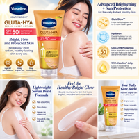 Vaseline Healthy Bright Gluta-Hya Serum Burst Lotion SPF 50 PA++++ Luminous Defense 200 mL/ coming soon