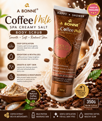 A Bonne Coffee Milk Spa Creamy Salt Body Scrub 350g
