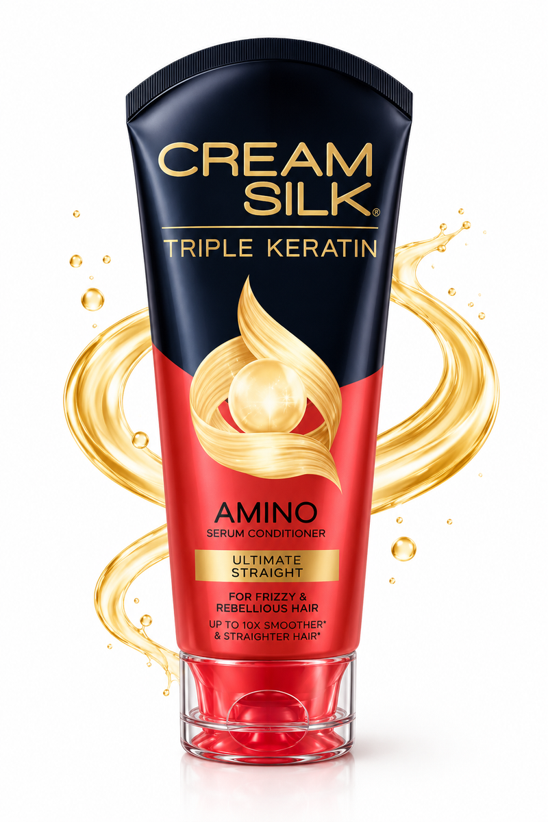 Cream Silk Triple Keratin Conditioner with Amino Serum and Keratin Complex