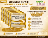 Cream Silk Repair Booster Treatment – Amino-Collagen Damage Repair | 18ml x 6 Sachets