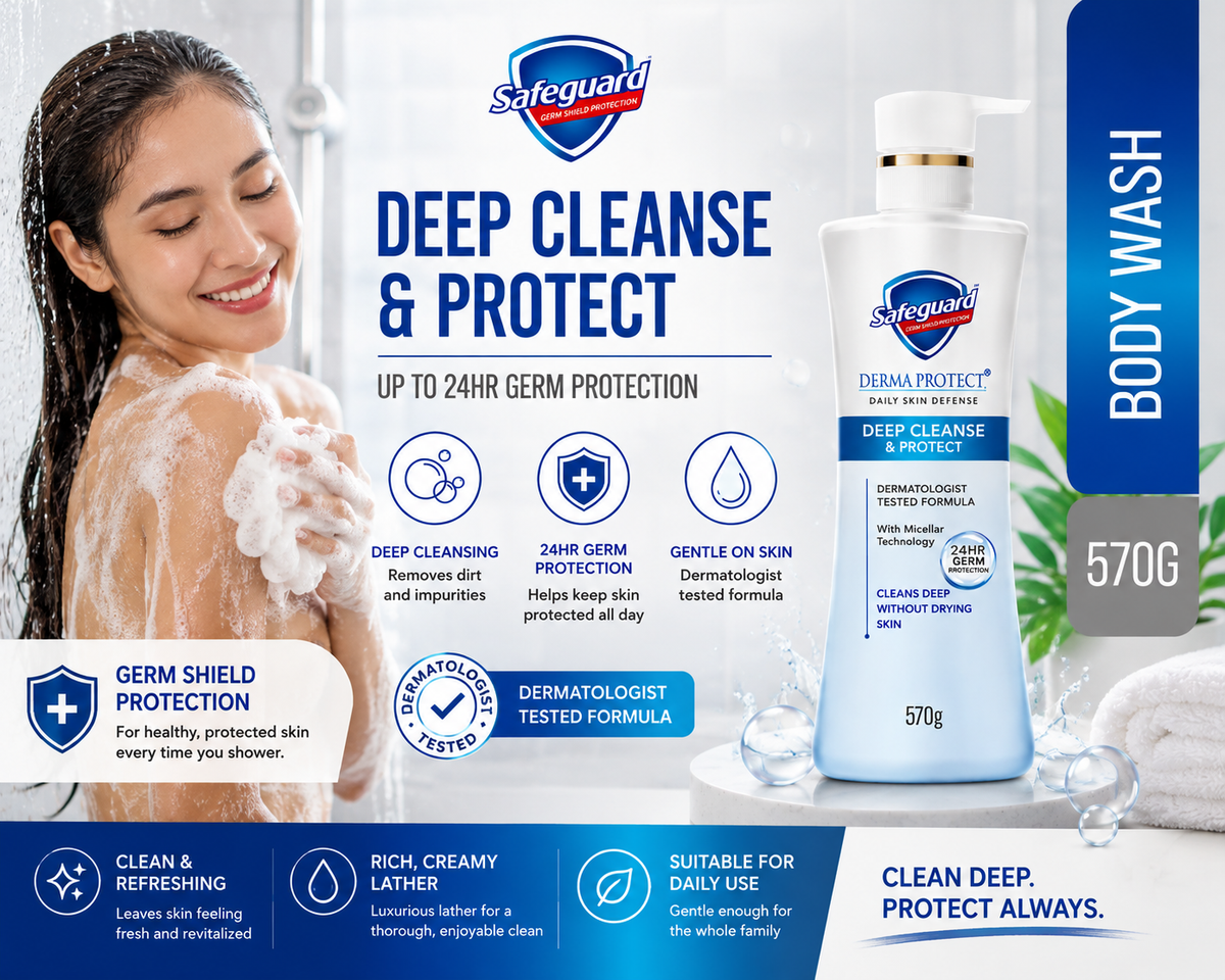 Safeguard Deep Cleanse & Protect Body Wash 570 g — Coming Soon!