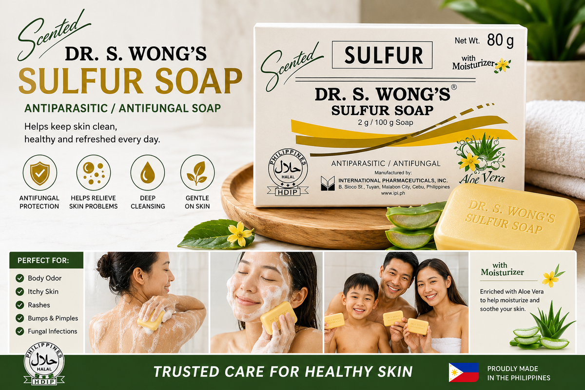 Dr. Wong's Sulfur Soap with Moisturizer Aloe Vera Soap 80g