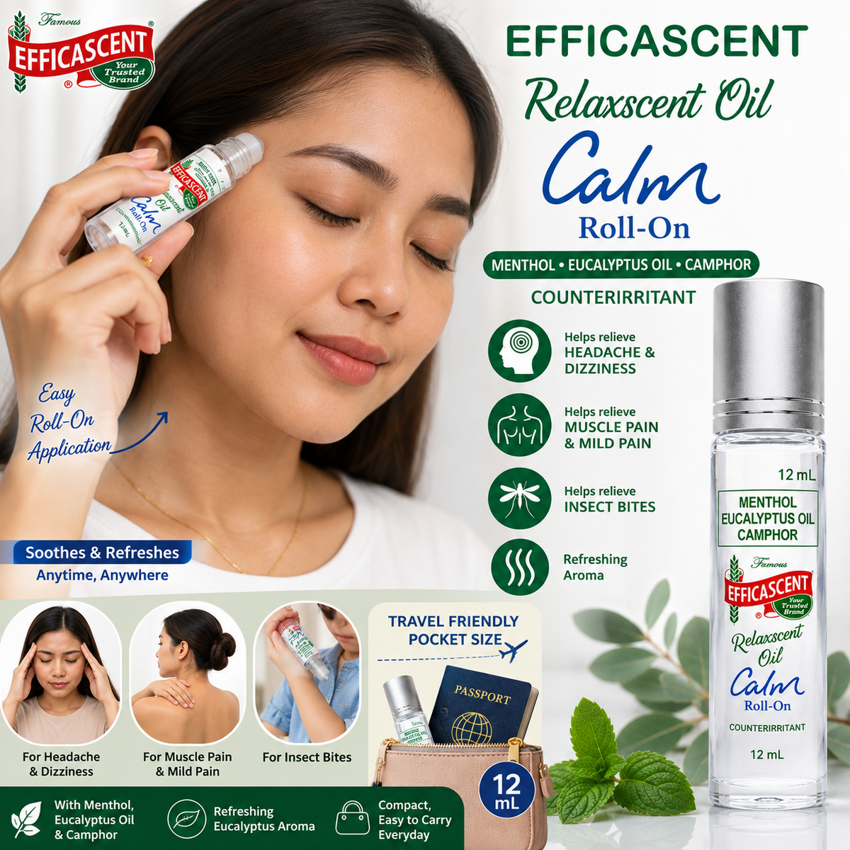 Efficascent Relaxscent Oil Calm Roll-On 12 mL