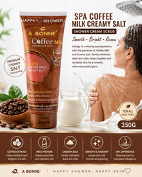 A Bonne Coffee Milk Spa Creamy Salt Body Scrub 350g