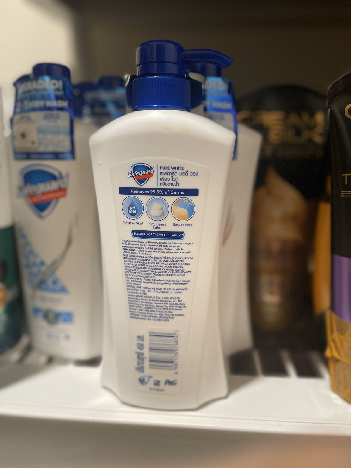 SAFEGUARD Pure White 2 in 1 Body Wash 450 ml