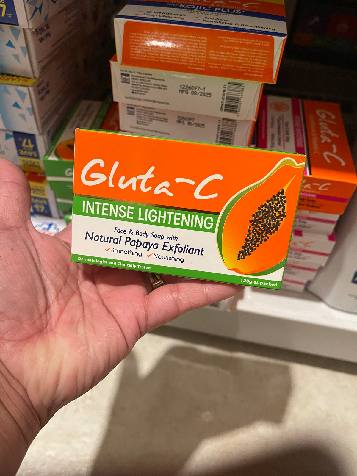 Gluta-C Papaya Exfoliating Face & Body Soap – 120g