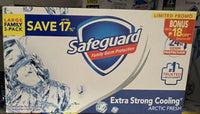 Safeguard Extra Strong Cooling Arctic Fresh Soap – Large Family 3-Pack