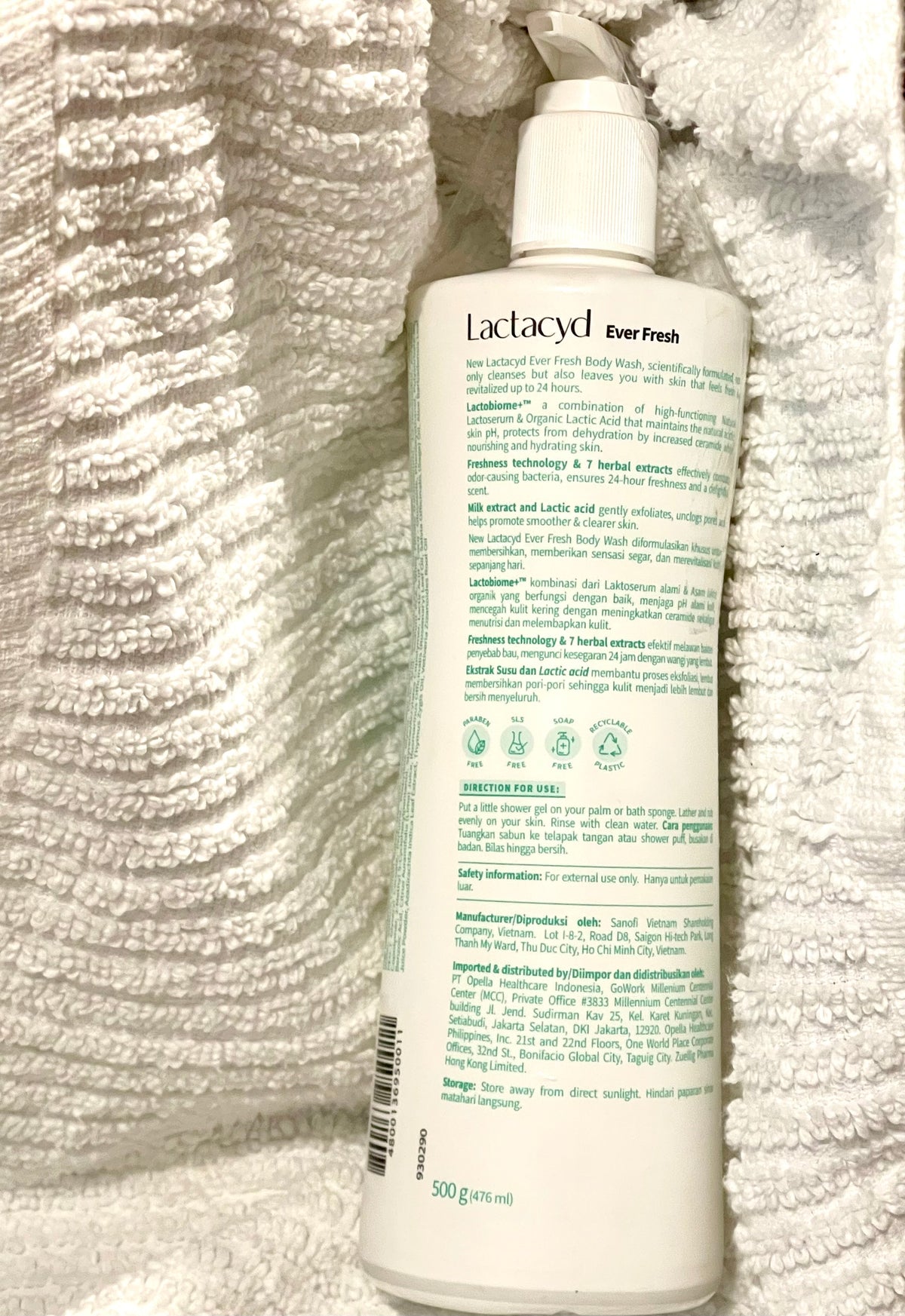 Lactacyd Ever Fresh Body Wash – Lactobiome+ Freshness Formula 500g