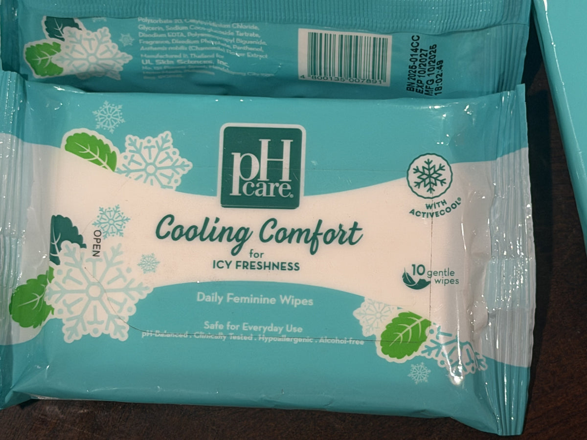 PH Care Cooling Comfort Daily Feminine Wipes – 10 Sheets