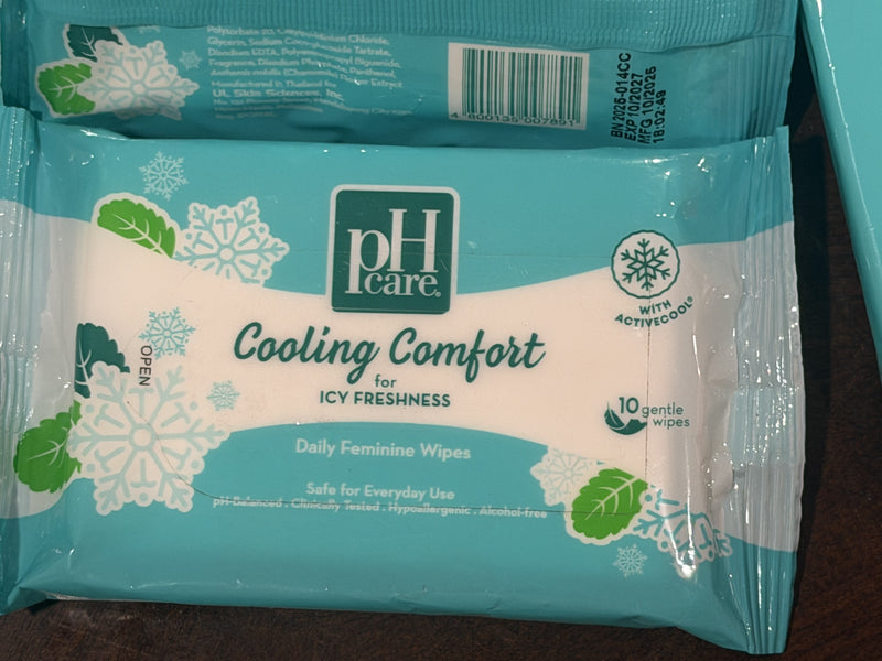 PH Care Cooling Comfort Daily Feminine Wipes – 10 Sheets