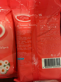 Femme Fresh Floral + Anti-Odor Daily Feminine Wipes 15 Hygienic Wipes