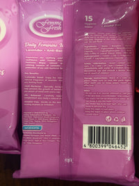 FEMME FRESH Lavender + Antibacterial Daily Feminine Wipes 15 Wipes