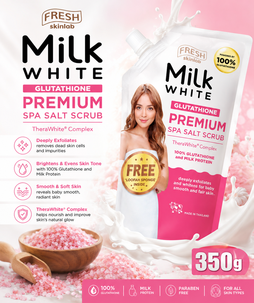 FRESH Skinlab Milk White Gluta-boost Salt Scrub 300g