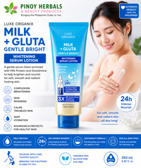 COMING SOON – Luxe Organix Milk + Gluta Gentle Bright Serum Lotion 250 mL