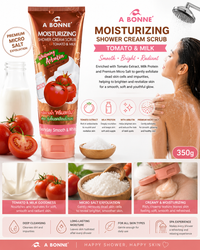 A Bonne Moisturizing Shower Cream Scrub Tomato & Milk 350g