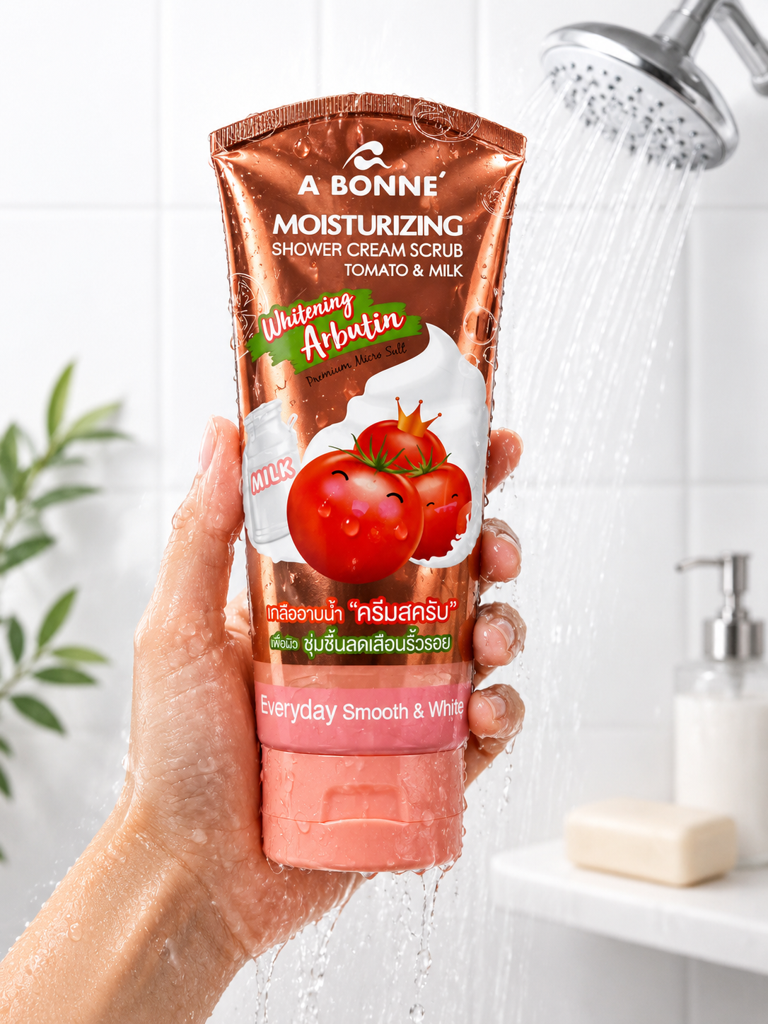 A Bonne Moisturizing Shower Cream Scrub Tomato & Milk 350g