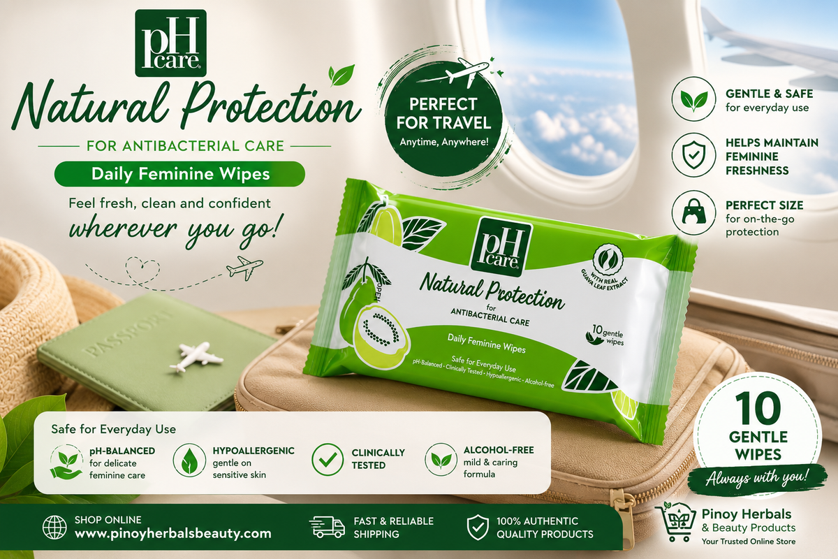 PH Care Natural Protection Feminine Wipes – 10 Sheets