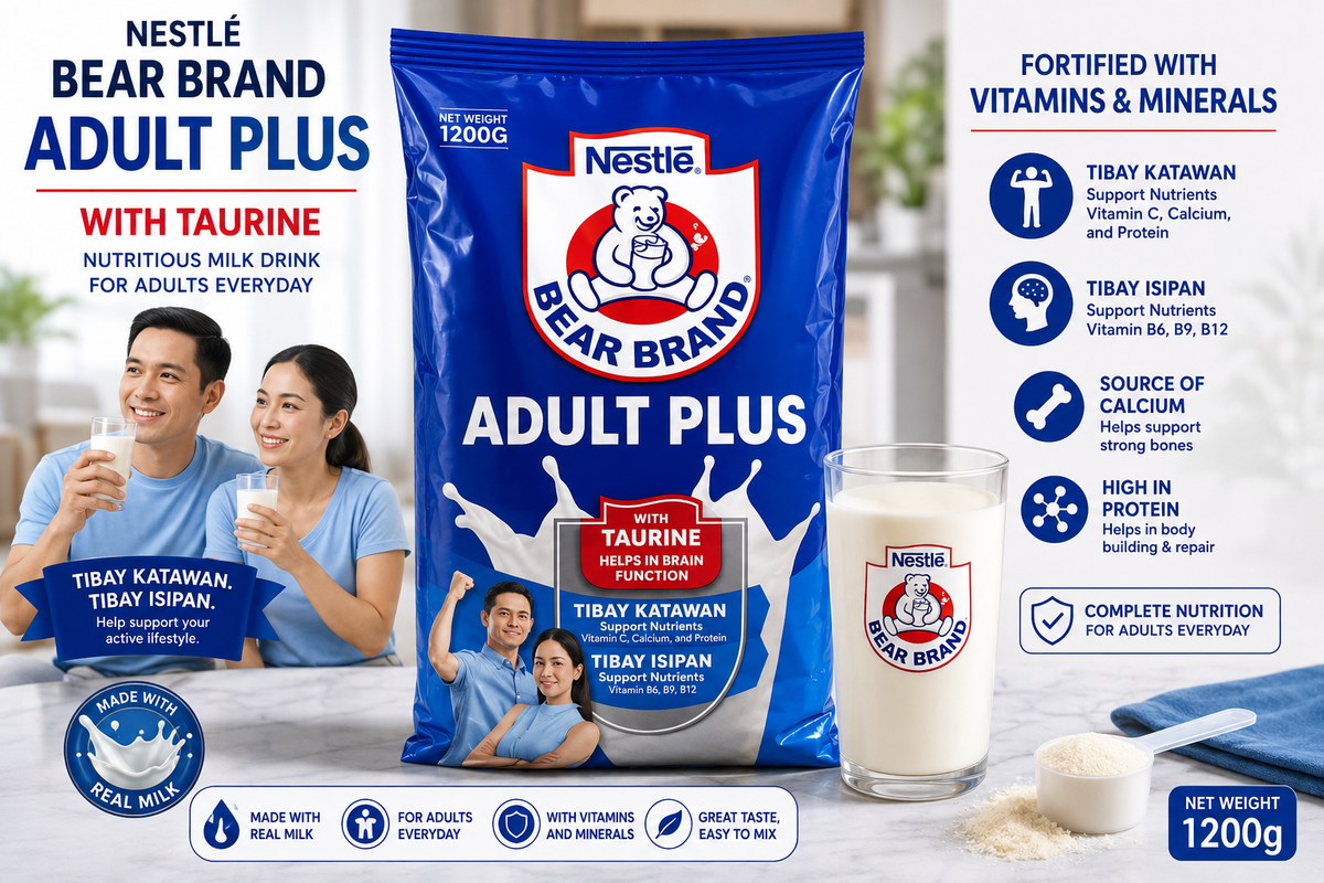 Nestlé Bear Brand Adult Plus Fortified Powdered Milk Drink 1.2kg