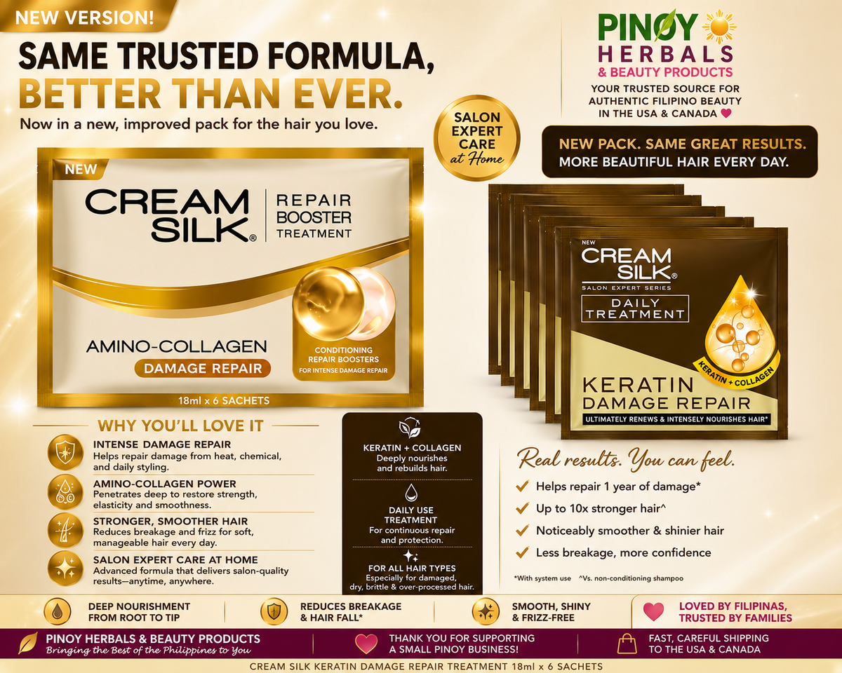 Cream Silk Repair Booster Treatment – Amino-Collagen Damage Repair | 18ml x 6 Sachets
