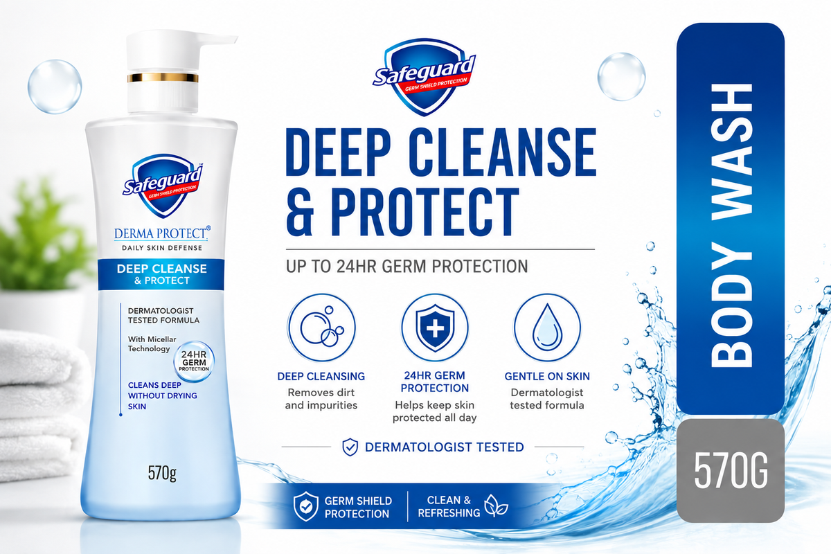Safeguard Deep Cleanse & Protect Body Wash 570 g — Coming Soon!