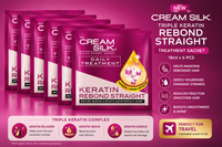 Cream Silk Triple Keratin Rebond Straight Treatment Sachet 18ml – 6 Pack