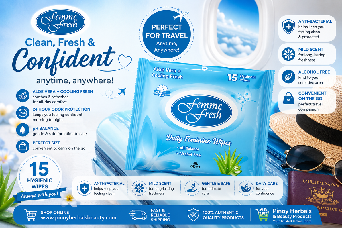 FEMME FRESH Aloe Vera + Fresh Cooling Daily Feminine Wipes 15 Wipes