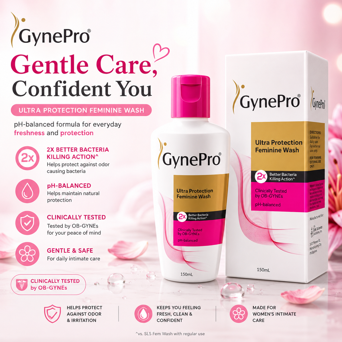 GYNEPRO Ultra Protection Feminine Wash 150ml