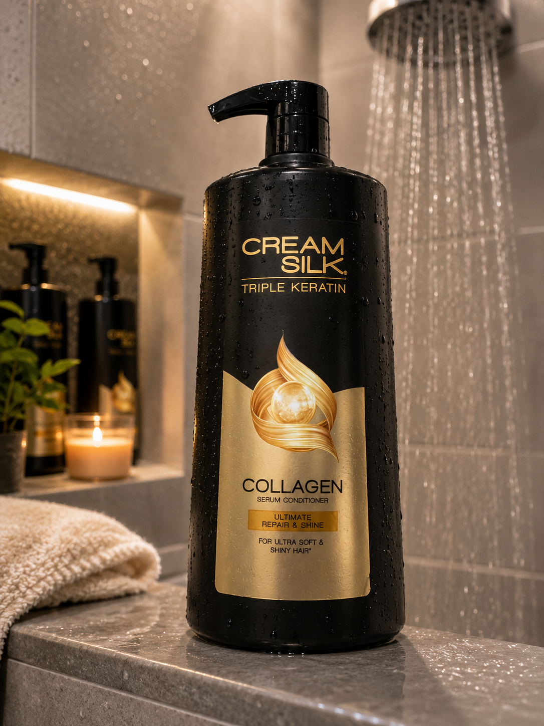 Cream Silk Triple Keratin Ultimate Repair & Shine Conditioner 900ml