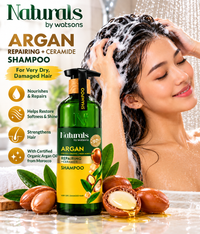 Naturals by Watsons Argan Repairing + Ceramide Shampoo 490 mL