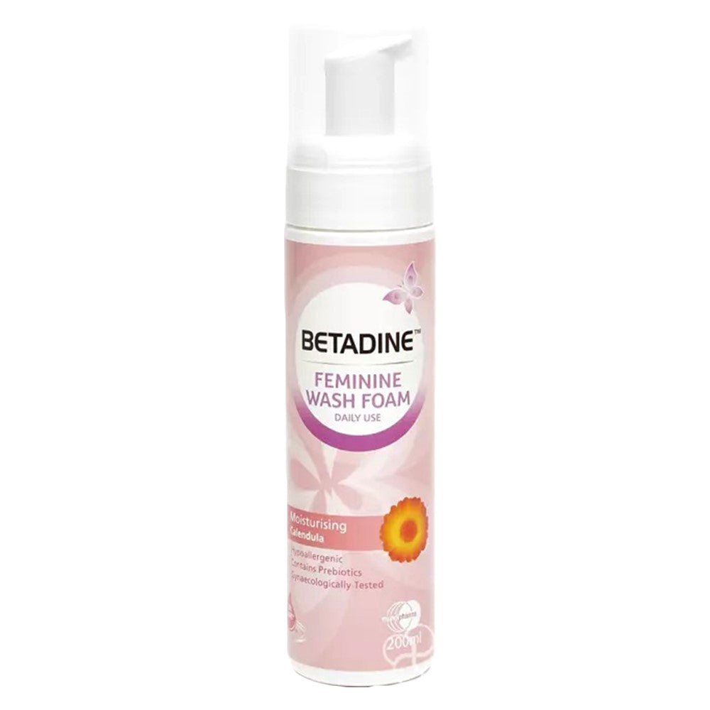 New BETADINE® FEMININE FOAM WASH MOISTURIZING CALENDULA 200ml