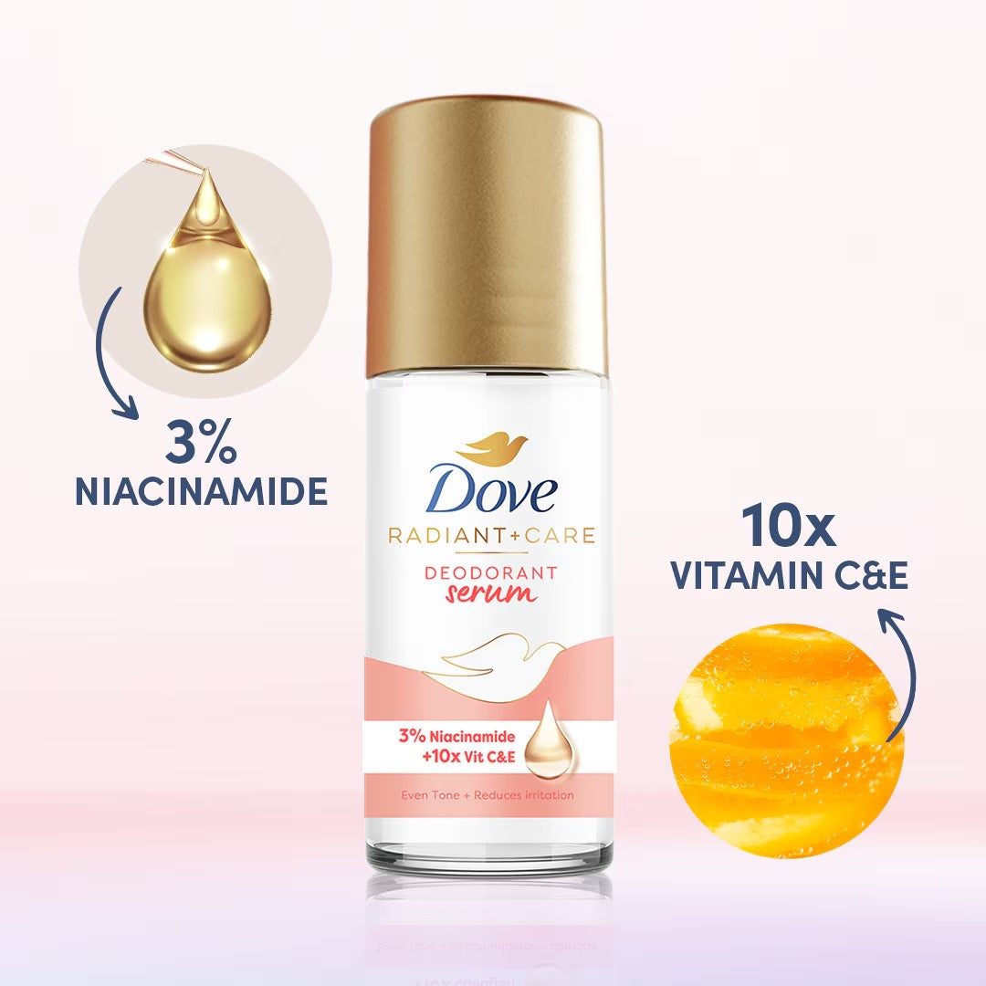 Dove Radiant + Care Deodorant Serum Roll On 45ml