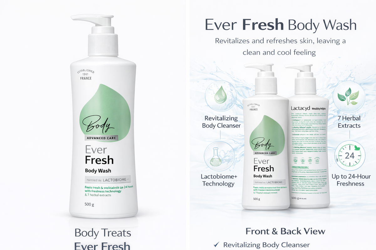 Lactacyd Ever Fresh Body Wash – Lactobiome+ Freshness Formula 500g