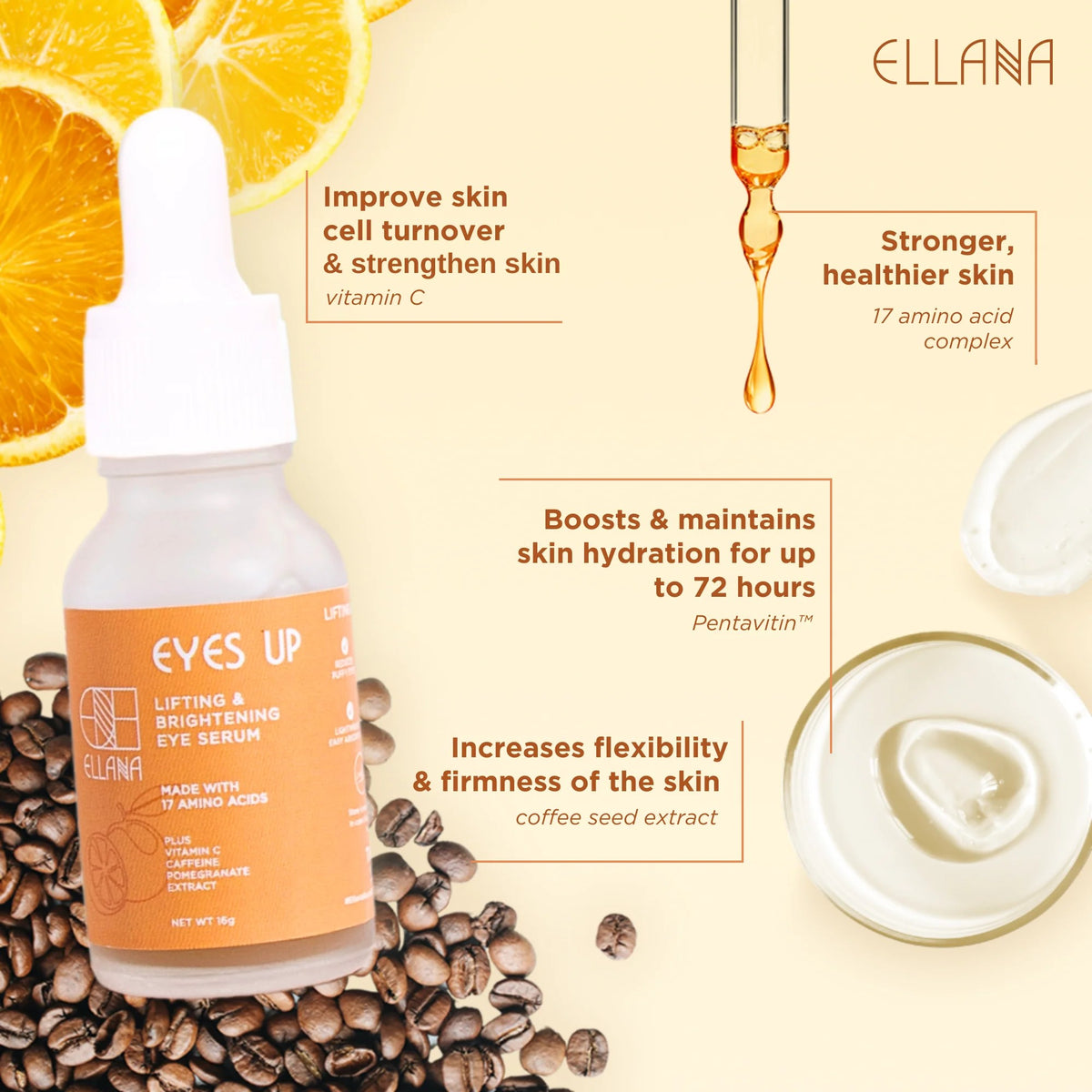 New Ellana Eyes Up Lifting & Brightening Eye Serum