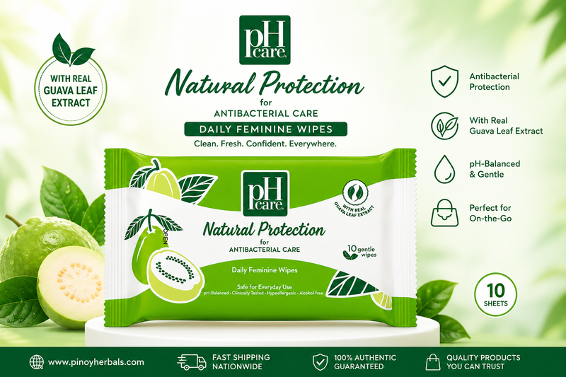 PH Care Natural Protection Feminine Wipes – 10 Sheets