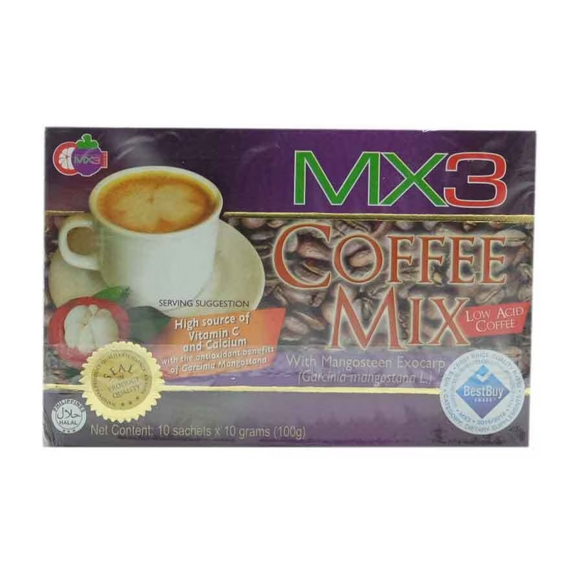 MX3 Coffee Mix Low Acid Coffee with Mangosteen Exocarp 10g 1 Sachet