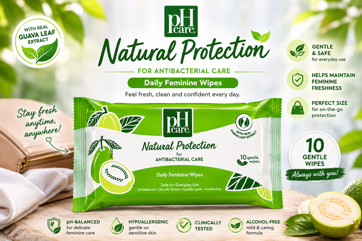 PH Care Natural Protection Feminine Wipes – 10 Sheets