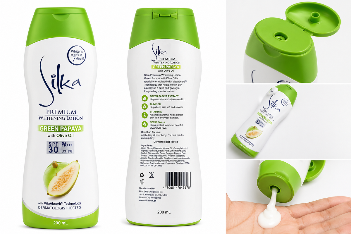 SILKA Premium Green Papaya Lotion with Olive Oil – 200ml